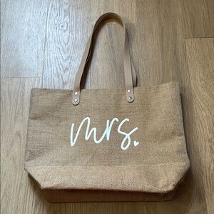 Event Blossom Tan Jute Tote Bag